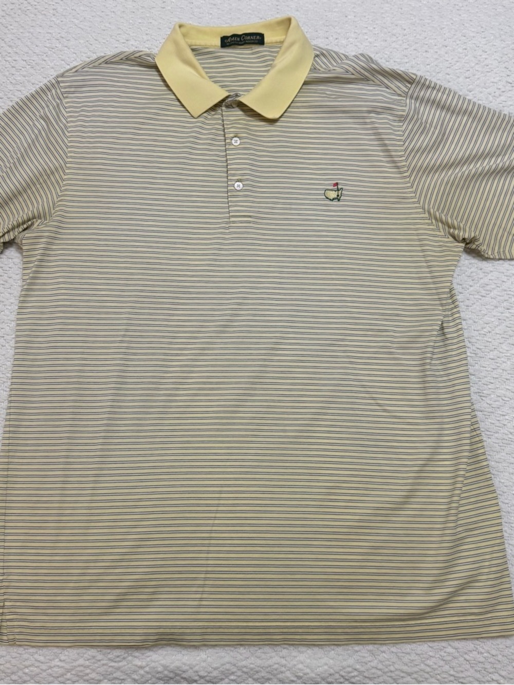 Amen Corner Masters Striped Short Sleeve Polo Shirt Men’s - Picture 2 of 7